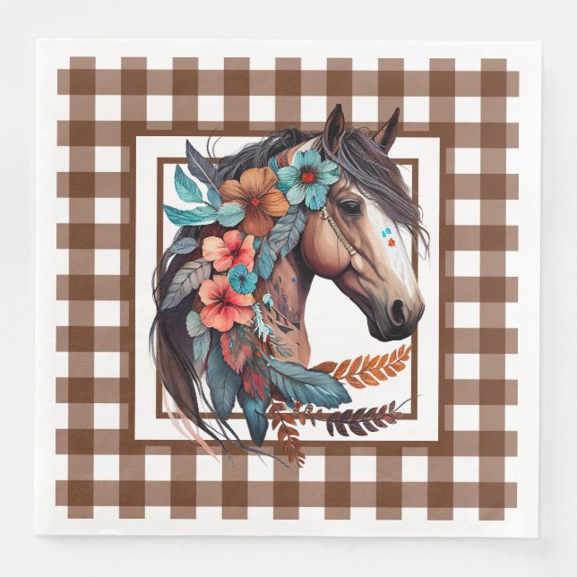 Guardanapo De Papel De Jantar Cavalo Country (Frente)