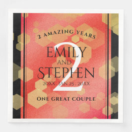 Guardanapo De Papel De Jantar Celebração do Aniversário de Casamento de Garnet d