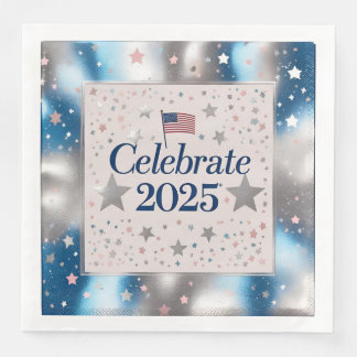 Guardanapo De Papel De Jantar Celebração Gliterante Independência