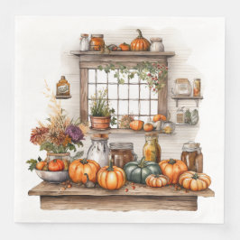 GUARDANAPO DE PAPEL DE JANTAR CENÁRIO DE QUEDA DE WATERCOLOR COM BOMBAS