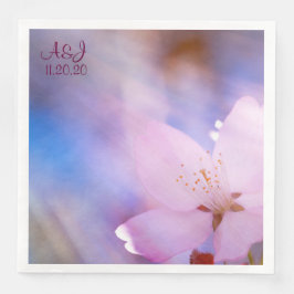 Guardanapo De Papel De Jantar Cereja casada personalizável