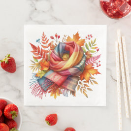 GUARDANAPO DE PAPEL DE JANTAR CÉRIAS TEMPORADAS COLORIDAS NO OUTONO