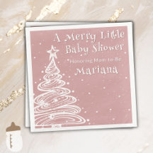 Chá de Bebê Menina Rosa Boho de Natal