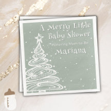Chá de Bebê Neutro de Natal Verde