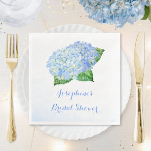 Guardanapo De Papel De Jantar Chá de panela de Hydrangea azul