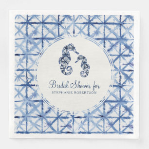 Guardanapo De Papel De Jantar Chá de panela Seacavalo Beach Shibori Oceano Índic