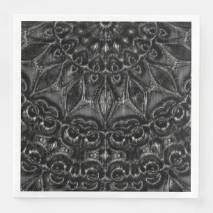 Guardanapo De Papel De Jantar Charcarvão Mandala Napkins