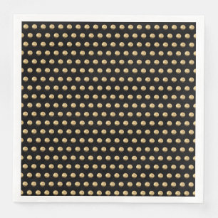 Guardanapo De Papel De Jantar Chique preto e Dourado elegante do teste padrão d