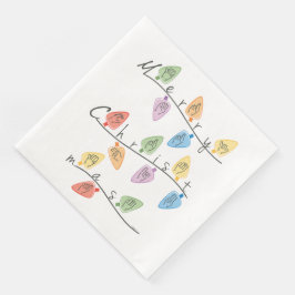 Guardanapo De Papel De Jantar Christmas Lights in Sign Language