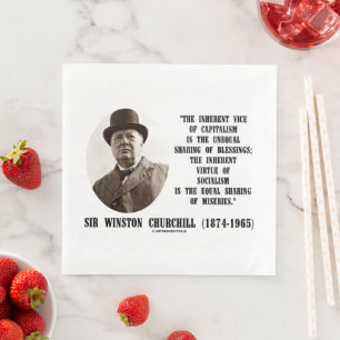Guardanapo De Papel De Jantar Churchill Inerente Vice Do Capitalismo