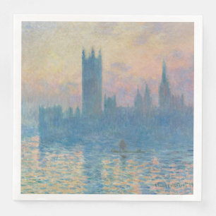 Guardanapo De Papel De Jantar Claude Monet Casas do Parlamento Pôr do Sol