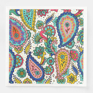 Guardanapo De Papel De Jantar Colorful Paisley Abstract Groovy 