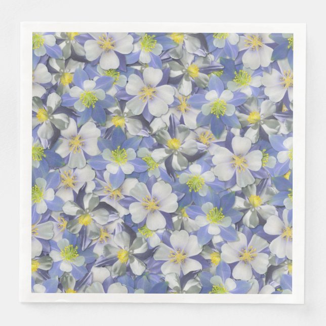 Guardanapo De Papel De Jantar Columbines Padrão Sem Costura (Frente)