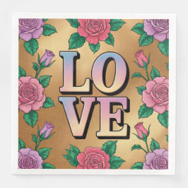 Guardanapo De Papel De Jantar Conjunto Dourado de Napkins Azul-Rosa Claro