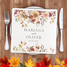 Guardanapo De Papel De Jantar Cores de Outono no Casamento
