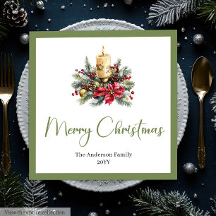 Guardanapo De Papel De Jantar Coroa de Natal em Cores Neutras Boho Elegantes