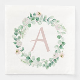 Guardanapo De Papel De Jantar coroa primavera com letra personalizável