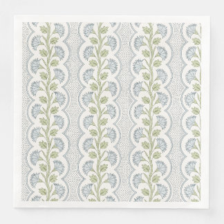 Guardanapo De Papel De Jantar Cravata Azul e Faixa de Folha de Salvia