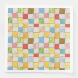 Guardanapo De Papel De Jantar CRAZY QUILT Padrão Papel Jante Nápoles