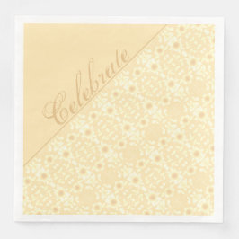 Guardanapo De Papel De Jantar Creme E Branco