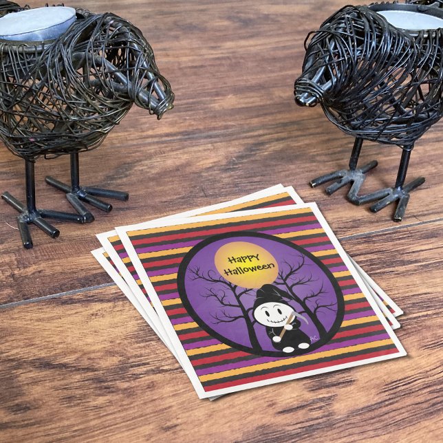 Guardanapo De Papel De Jantar Criança: Bonecos do Livro do Dia das Bruxas (Cute Halloween paper napkins)