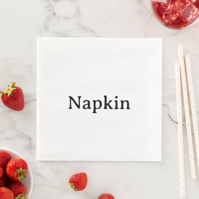 Guardanapo De Papel De Jantar Crie Seu Próprio Padrão Branco (Insitu)