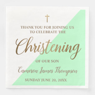 Guardanapo De Papel De Jantar Cristing personalizado de "verde ouro"