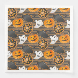 GUARDANAPO DE PAPEL DE JANTAR CUTE HALLOWEEN GHOSTS BATS SPIDER WEBS PUMPKINS