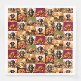 Guardanapo De Papel De Jantar Dachshund Fall Vibe