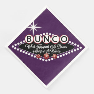Guardanapo De Papel De Jantar Dados de Bunco - o que acontece em estadas de