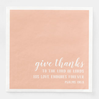 Guardanapo De Papel De Jantar Dê Obrigados ao Senhor dos Lordes | Escritura
