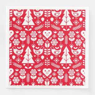 Guardanapo De Papel De Jantar Decorações Nórdicas de Natal Escandinavo