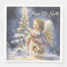 Guardanapo De Papel De Jantar Desejo de Angel na véspera de Natal