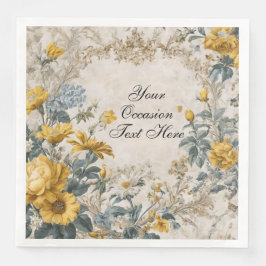 Guardanapo De Papel De Jantar Desenho Floral Botânico