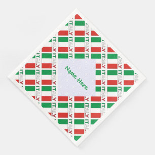 Guardanapo De Papel De Jantar Desenho Personalizado de Herança com a Bandeira It