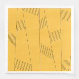 Guardanapo De Papel De Jantar Design abstrato simples, amarelo, moderno