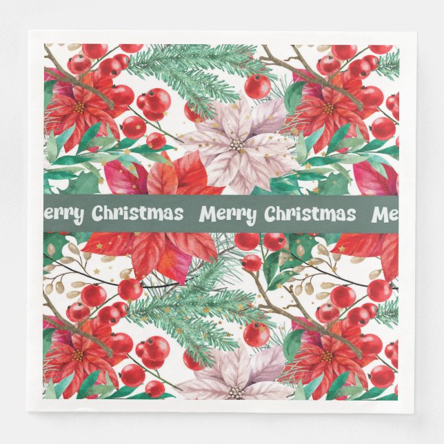 Guardanapo De Papel De Jantar Design de Natal Napkins (Frente)