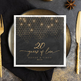 Guardanapo De Papel De Jantar Destaca a ID1165 do 20 Dourado