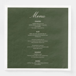 Guardanapo De Papel De Jantar Dinheiro Antigo Cardápio de Casamento Elegante Ver