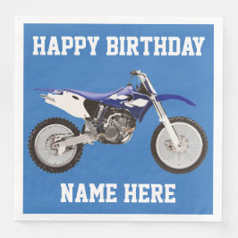 Guardanapo De Papel De Jantar Dirt Bike Blue Birday Sport Napkins