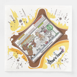 Guardanapo De Papel De Jantar Dog Daze | Absurd Visual Humor Dinner Napkin