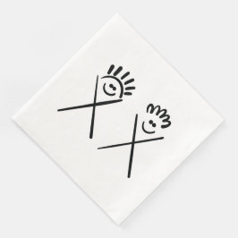 Guardanapo De Papel De Jantar Dois Amigos Mínimos – Arte Linear