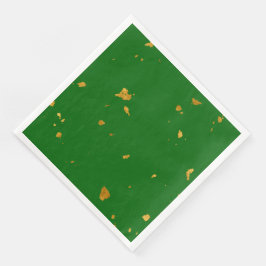 Guardanapo De Papel De Jantar Dourados Flakes e Emerald Green