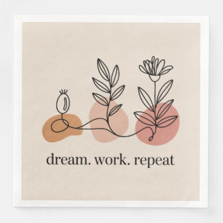 Guardanapo De Papel De Jantar Dream. Work. Repeat