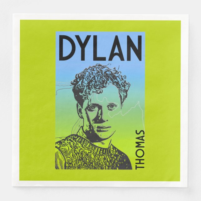 Guardanapo De Papel De Jantar Dylan Thomas Welsh Poet (Frente)