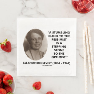 Guardanapo De Papel De Jantar Eleanor Roosevelt Presidente Otimista Citação