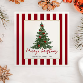 Guardanapo De Papel De Jantar Elegant Bow Christmas Tree Party Napkin
