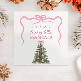 Guardanapo De Papel De Jantar Elegant Bow Christmas Tree Party Napkin