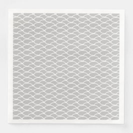 Guardanapo De Papel De Jantar Elegante Chic Cinza Claro Geométrico Ondas do Ocea