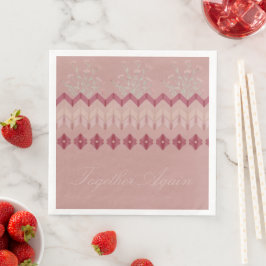 Guardanapo De Papel De Jantar Elegante Floral Com Rosa Cor-de-Rosa